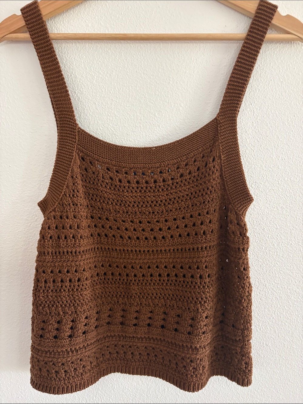 Marc O’Polo Brown Crochet Tank Top NWOT